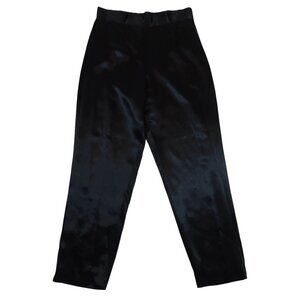 Vintage 1980s NORMA KAMALI Satin High Waisted Straight Leg Pants Size 12